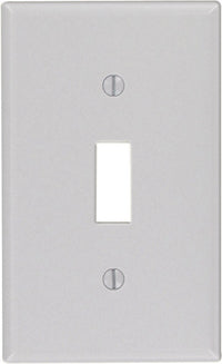 Leviton Gray 1 gang Thermoset Plastic Toggle Wall Plate 1 pk (Pack of 25)