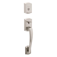 Kwikset Prescott Satin Nickel Entry Handleset 1-3/4 in.