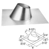 DuraVent DirectVent 4 in. Dia. Galvanized Steel Adjustable Fireplace Roof Flashing (Pack of 6)