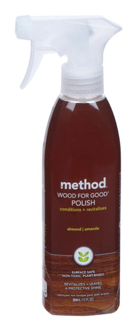 Method Wood for Good Almond Scent Wood Cleaner and Polish 12 oz. Liquid (Pack of 6)