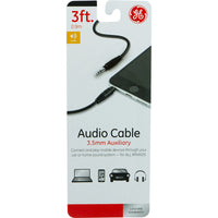 GE 3 ft. L Audio Cable 3.5 mm