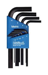 Eklind Hex-L Metric Short Arm Hex L-Key Set 9 pc