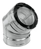 DuraVent 4 in. Dia. x 6-5/8 in. Dia. 45 deg. Aluminum/Galvanized Steel Elbow Exhaust (Case of 6)