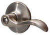 Schlage Seville Satin Nickel Bed and Bath Lever Right or Left Handed