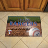 MLB - Texas Rangers Rubber Scraper Door Mat