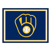 MLB - Milwaukee Brewers 8ft. x 10 ft. Plush Area Rug