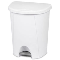 Sterilite 6.6 gal. White Step-On Wastebasket (Pack of 4)