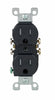 Leviton 15 amps 125 V Duplex Black Outlet 5-15R 1 pk (Pack of 10)