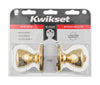 Kwikset  Tylo  Polished Brass  Entry Knobs  ANSI/BHMA Grade 3  1-3/4 in.