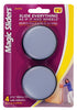 Magic Sliders Gray 2-3/8 in. Adhesive Plastic Sliding Discs 4 pk