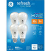 GE Lighting Refresh A19 E26 (Medium) LED Bulb Daylight 40 Watt Equivalence 4 pk