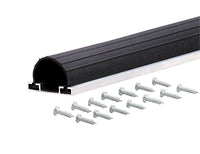 M-D Black Aluminum/Vinyl Weatherstrip For Garage Doors 9 ft. L X 2-3/4 in.