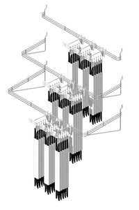 Southern Imperial 1.25 in. H X 22 in. W Silver Organizer Rack  Metal (Pack of 6).