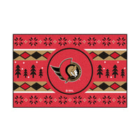 NHL - Ottawa Senators Holiday Sweater Rug - 19in. x 30in.