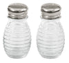 TableCraft Clear Glass/Stainless Steel Beehive Salt & Pepper Shak 2 oz