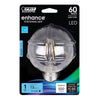 Feit Enhance G25 E26 (Medium) Filament LED Bulb Daylight 60 Watt Equivalence 1 pk