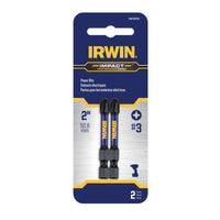 Irwin Impact Performance Series Phillips #3 X 2 in. L Power Bit Steel 2 pc