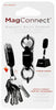 Key Smart Mag Connect Steel Black Magnetic Key Holder (Pack of 6)