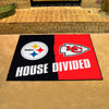 NFL House Divided - Steelers /Chiefs House Divided Rug