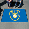 MLB - Milwaukee Brewers Light Bue Rug - 5ft. x 8ft.