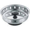 PlumbCraft 3-1/2 in. D Chrome Stainless Steel Strainer Basket Silver