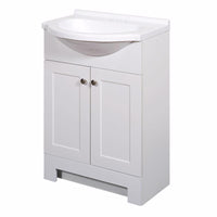 Zenna Home Single White Bathroom Vanity 24 in. W X 16 in. D X 35.5 in. H