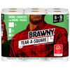 BRAWNY Tear-A-Square Paper Towels 80 sheet 2 ply 6 pk (Pack of 4)