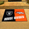 NFL House Divided - Raiders / Broncos House Divided Rug