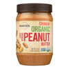 Woodstock Organic Crunchy Easy Spread Peanut Butter - Case of 12 - 35 OZ