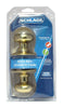 Schlage Plymouth Bright Brass Privacy Lockset 1-3/4 in.