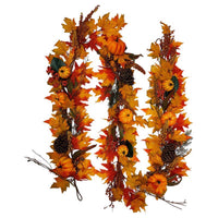 Celebrations 9 ft. Unlit Fall Leaves Garland (Pack of 4)