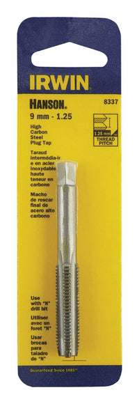 Irwin Hanson High Carbon Steel Metric Plug Tap 9 - 1.25 mm 1 pc