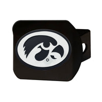 University of Iowa Black Metal Hitch Cover