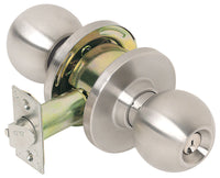 Tell Cortland Satin Chrome Entry Lockset 1-3/4 in.