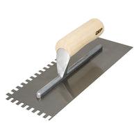 QEP 3 in. H X 4.5 in. W X 11 in. L Carbon Steel Square Notch Trowel 1 pc