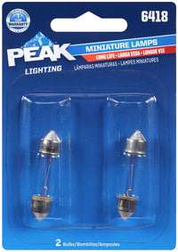 Peak Halogen Indicator Miniature Automotive Bulb 6418