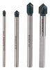 Bosch Carbide Tipped Glass and Tile Bit Set 3-Flat Shank 4 pc