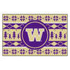 University of Washington Holiday Sweater Rug - 19in. x 30in.