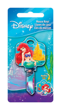 Hillman Multicolored Brass Single Sided Disney Ariel and Friends Blank Key for Schlage Locks (Pack of 5)