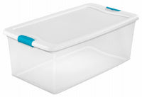 Sterilite 13 in. H X 18.75 in. W X 33.875 in. D Stackable Latch Storage Box (Pack of 4)