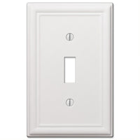 AMERELLE White 1 gang Steel Toggle Wall Plate 1 pk