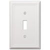 AMERELLE White 1 gang Steel Toggle Wall Plate 1 pk