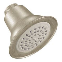 Brushed nickel one-function 3-1/2" diameter spray head standard