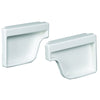 Amerimax 2 in. H x 3.5 in. W x 4.6 in. L White Vinyl Gutter End Cap (Pack of 14)