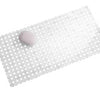 iDesign Orbz 27 in. L X 14 in. W Clear Plastic Bath Mat