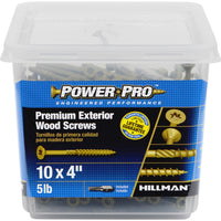 HILLMAN Power Pro No. 10 in. X 4 in. L Bronze Star Flat Head Premium Deck Screws 5 lb 260 pk