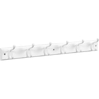 DPV8170 27â€ x 2-3/4" x 3/5" Hookrail with 6 Coat Hooks - White with White Rail