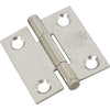 National Hardware 1.5 in. L Stainless Steel Stainless Steel Door Hinge 2 pk