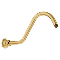 Brushed gold shower arm