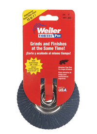 Weiler Vortec Pro 4 in. D X 5/8 in. Zirconia Type 29 Flap Disc 80 Grit 1 pc